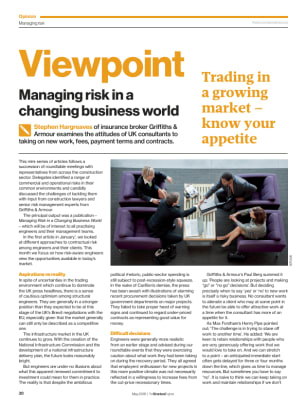 Viewpoint: Managing risk in a changing business world – Trading in a growing marking – know your appetite
