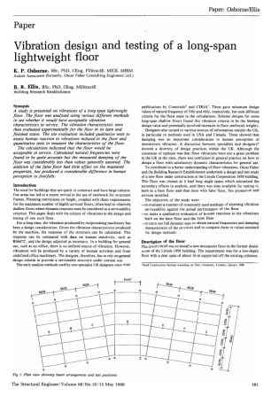 Vibration Design and Testing of a Long-Span Lightweight Floor
