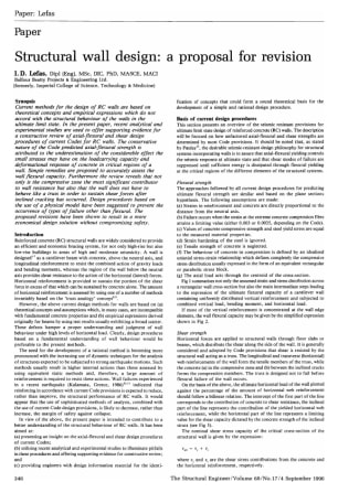 Structural Wall Design - a Proposal for Revision