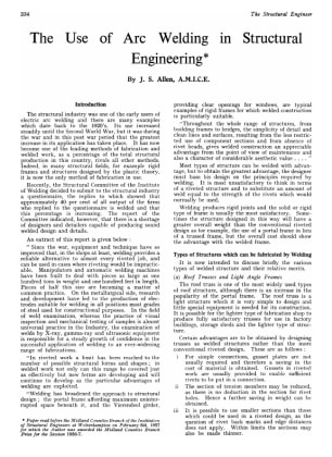 The Use of Arc Welding in Structural Engineering