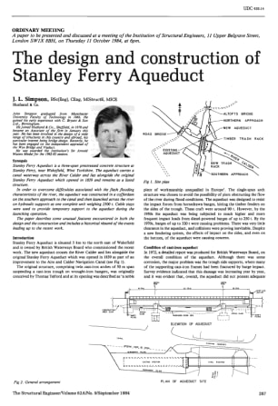 The Design and Construction of Stanley Ferry Aqueduct