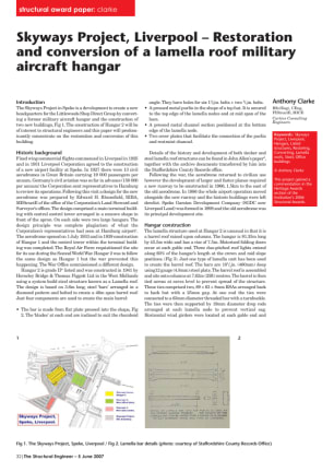 Skyways Project, Liverpool - Restoration and conversion of a lamella roof military aircraft hangar