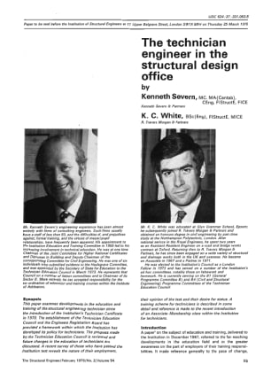 The Technician Engineer in the Structural Design Office
