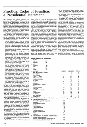 Practical Codes of Practice: a Presidential Statement