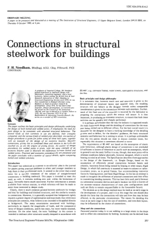 Connections in Structural Steelwork for Buildings