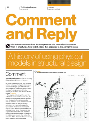 Comment and Reply: A history of using physical models in structural design