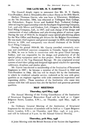 The Late Mr. H.T. Garvie