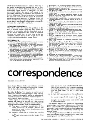 Correspondence. 'Limit Design of Beams for Two-Way Reinforced Concrete Slabs,' by R. Park, published