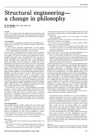 Structural Engineering - a Change in Philosophy - The Institution of ...