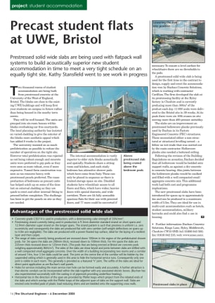 Project: Precast student flats at UWE, Bristol