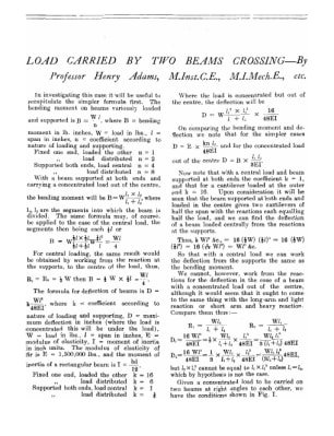 Load Carried by Two Beams Crossing