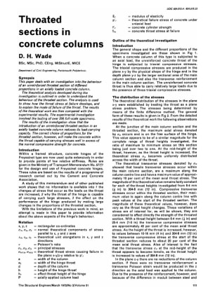 Throated Sections in Concrete Columns