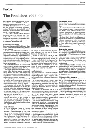 Profile. The President 1998-99