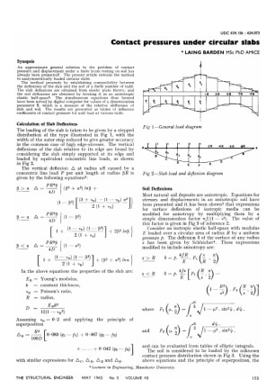 Contact Pressures under Circular Slabs
