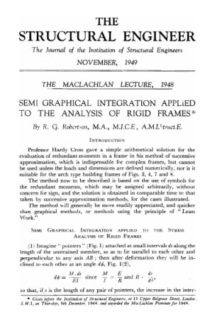 The Machlachlan Lecture, 1948. Semi Graphical Integration Applied to the Analysis of Rigid Frames