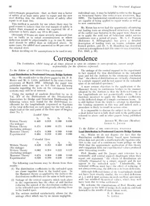 Corremondence Load Distribution in Prestressed Concrete Bridge Systems 