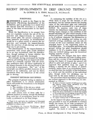 Recent Developments in Deep Ground Testing