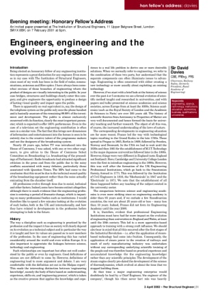 Engineers, engineering and the evolving profession