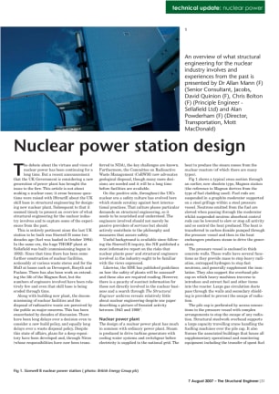 Technical update: Nuclear power station design