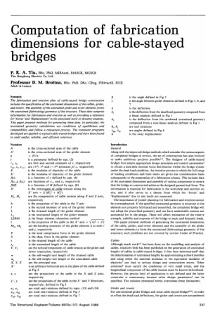 Computation of Fabrication Dimensions for Cable-Stayed Bridges 