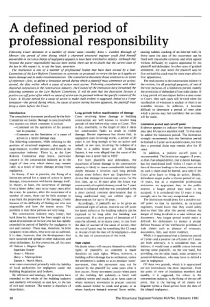 A Defined Period of Professional Responsibility