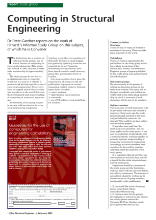 Report: Computing in Structural Engineering