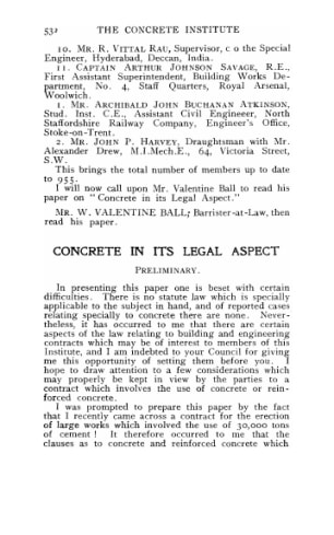 Concrete in its legal aspect