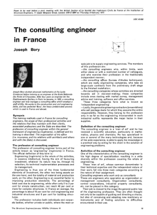 The Consulting Engineer in France