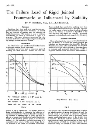 The Failure Load of Rigid Jointed Frameworks as Influenced by Stability