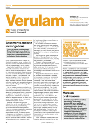 Verulam (readers' letters – April 2018)