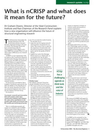 research update: ncrisp