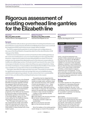 Rigorous assessment of existing overhead line gantries for the Elizabeth line