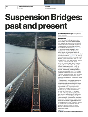 Suspension Bridges: past and present