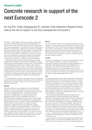Concrete research in support of the next Eurocode 2