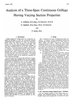 Analysis of a Three-Span Continuous Grillage Having Varying Section Properties