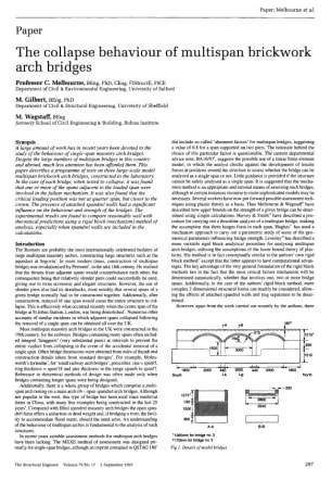 The Collapse Behaviour of Multispan Brickwork Arch Bridges