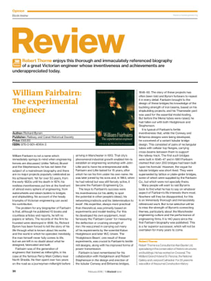 Book review: William Fairbairn: The experimental engineer