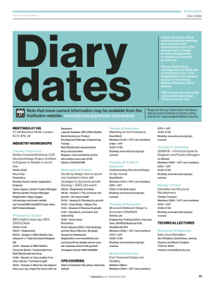 Diary dates (September 2018)