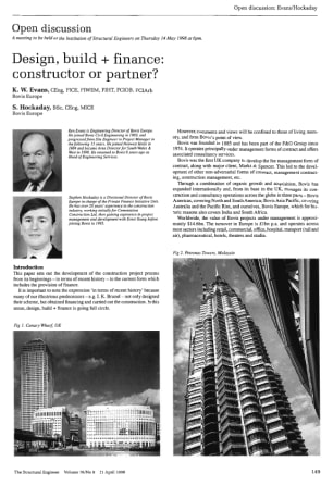 Open Discussion on Design Build + Finance: Constructor or Partner?