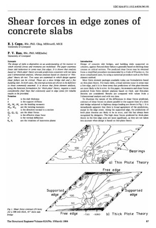Shear Forces in Edge Zones of Concrete Slabs