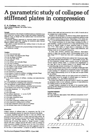 A Parametric Study of Collapse of Stiffened Plates in Compression