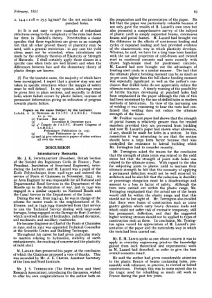 Discussion The Effect of Plastic Yield in Bending