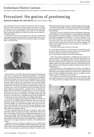 Sutherland History Lecture. Freyssinet: the Genius of Prestressing