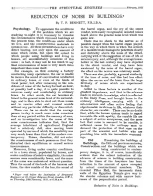 Reduction of Noise in Buildings