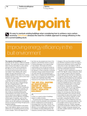 Viewpoint: Improving energy efficiency in the built environment