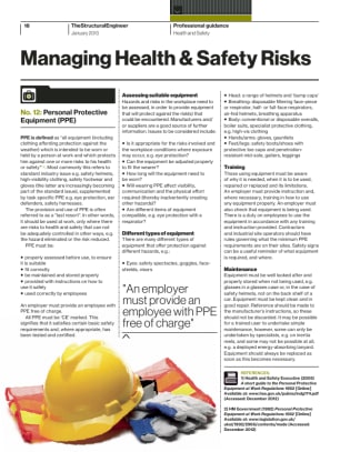 Managing Health & Safety Risks (No. 12): Personal Protection Equipment (PPE)