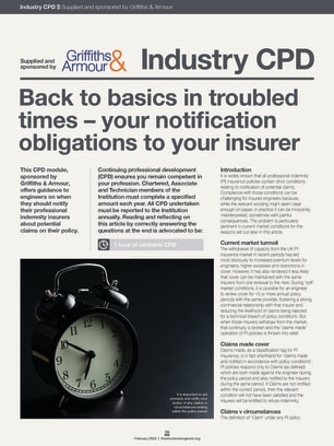 Back to basics in troubled times – your notification obligations to your insurer