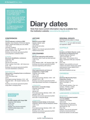 Diary dates (July 2022)