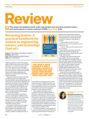 Book review: Becoming leaders: A practical handbook for women in engineering (2nd ed.)