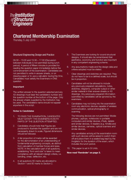 Chartered Membership Exam January 2016 Past Paper And Sample